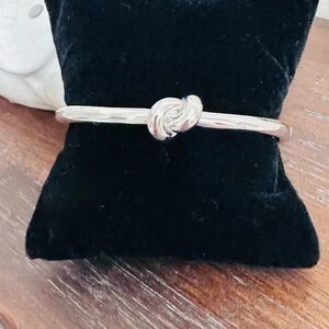 Kate Spade Silver Sailor Knot Hinge Bracelet